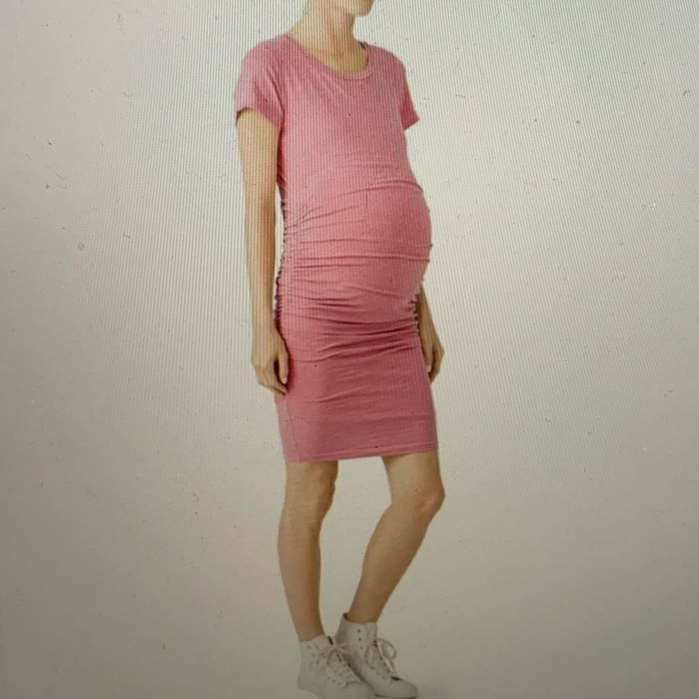 Sundry Stretch Jersey Maternity T-Shirt Dress XS